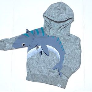 Gap Interactive Shark Graphic Hoodie Sweatshirt 2T